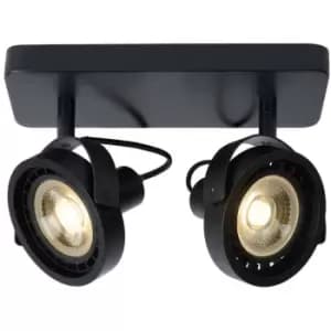Lucide TALA LED - Twin Ceiling Spotlight - LED Dim to warm - GU10 - 2x12W 2200K/3000K - Black