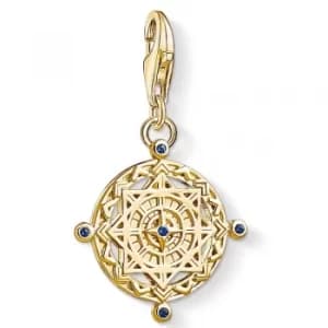 THOMAS SABO Gold Plated Blue Spinel Compass Charm 1662-922-39