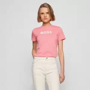 BOSS Womens Elogo T-Shirt - Medium Pink - L