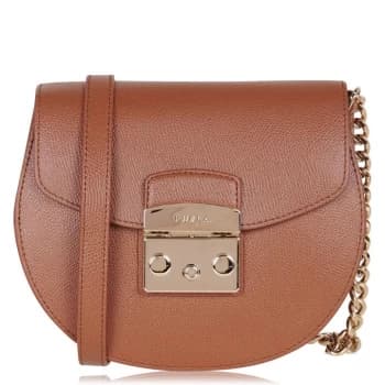 Furla Metropolis Mini Crossbody Round Bag - Brown