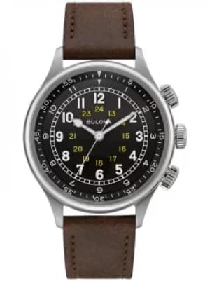 Bulova Mens A15 Pilot Automatic Strap Watch 96A245
