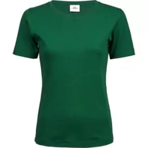 Tee Jays Womens/Ladies Interlock Short Sleeve T-Shirt (3XL) (Forest Green)
