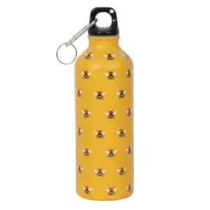 Bee Print Metal Water Bottle