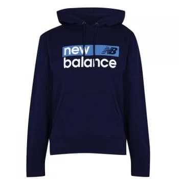 New Balance Logo Hoodie Mens - Navy
