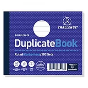 Challenge Ruled Duplicate Book with Card Cover 105 x 130 mm