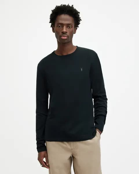 AllSaints Brace Brushed Cotton Long Sleeve T-Shirt