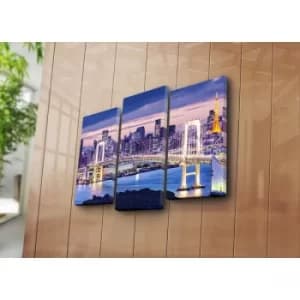3KBPAT-26 Multicolor Decorative Canvas Painting (3 Pieces)