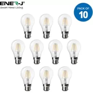 Ener-j - LED Bulb 6W gls A60 LED Filament Lamp B22 2700K pack of 10pcs