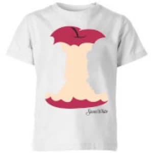 Disney Princess Colour Silhouette Snow White Apple Kids T-Shirt - White - 11-12 Years
