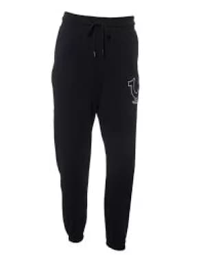 TRUE RELIGION Logo Graphic Joggers - Black, Onyx Black, Size S, Men