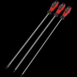Sealey 3 Piece Powermax Extra Long Screwdriver Set