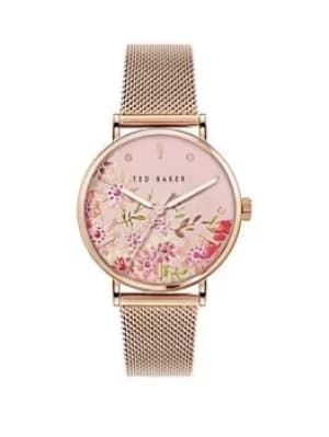 Ted Baker Phylipa Retro Stainless Steel Ladies Watch, One Colour, Women