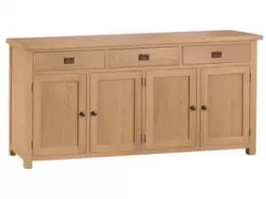 Kenmore Waverley Oak 4 Door 3 Drawer Large Sideboard Assembled
