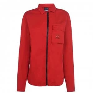 Paul And Shark Crew Basic Logo Over Shirt - Red 577