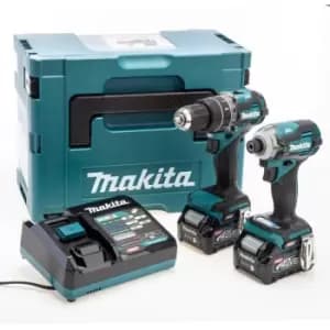 Makita Makita DK0172G202 40Vmax XGT Combi Drill and Impact Driver Twin Pack (2 x 2.5Ah Batteries) in MakPac DK0172G202