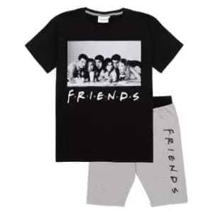 Friends Womens/Ladies Character Pyjama Set (L) (Black/Grey)
