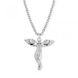 Angel Whisperer Silver Guardian Angel Necklace ERN-LILANGEL