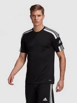 Adidas Mens Squad 21 Short Sleeved Jersey, Black Size M Men