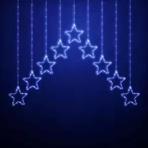 Festive 120cm x 120cm Star Curtain Light Cool White