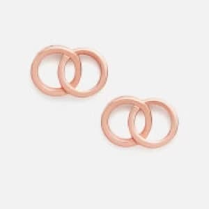 Olivia Burton Womens Interlink Earrings - Rose Gold