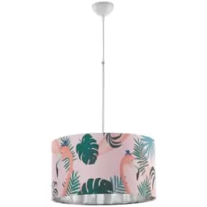 Onli Flamingo Cylindrical Pendant Ceiling Light, Pink