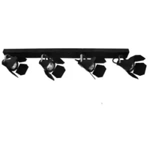 Italux Milton - Modern Spotlights Black 4 Light with Black Matt Shade, GU10