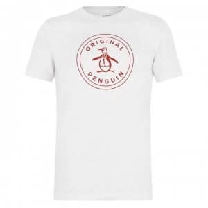 Original Penguin Logo T Shirt - Bright White