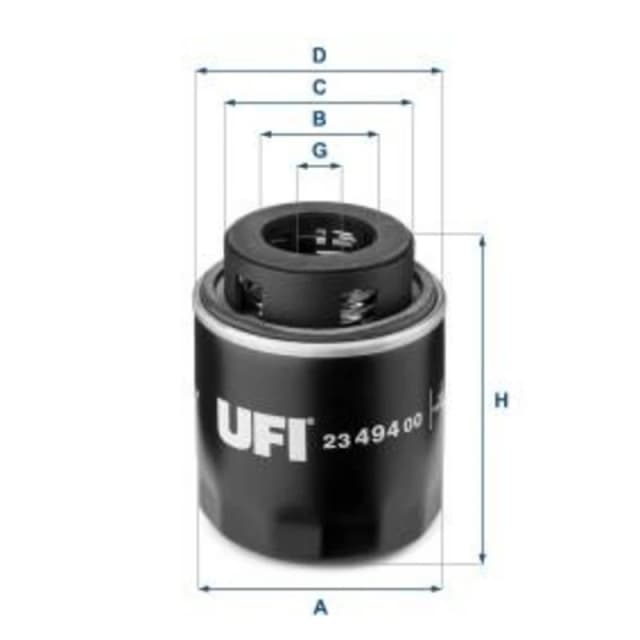 UFI Oil filter Spin-on Filter 23.494.00 Engine oil filter VW,AUDI,SKODA,TOURAN (1T1, 1T2),GOLF VI (5K1),Passat Variant (3C5),GOLF PLUS (5M1, 521)
