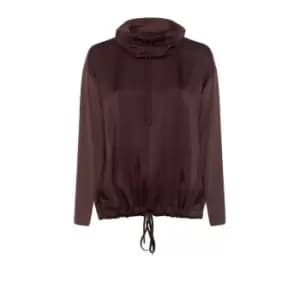 French Connection Renya Cupro Mixed Media Sweatshirt - Brown