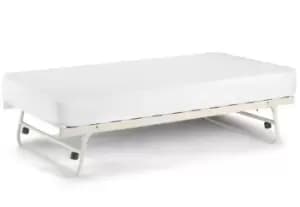 Julian Bowen Barcelona 4ft6 Double High Foot End Stone White Bed