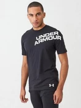Urban Armor Gear Wordmark Shoulder Tee - Navy, Black, Size 2XL, Men
