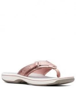 Clarks Brinkley Sea Flip Flops - Rose Gold, Size 4, Women