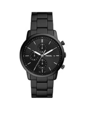 Fossil Fossil Minimalist Chronograph Mens Watch, Black, Men