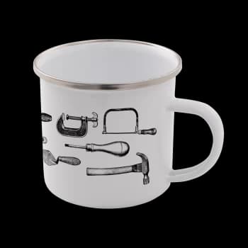 Tools Enamel Mug - White