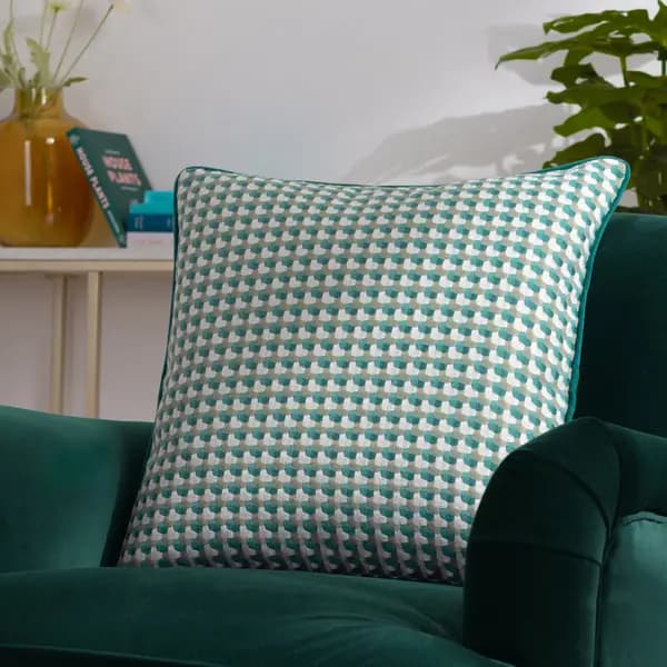 Marttel Cushion Teal, Teal / 45 x 45cm / Polyester Filled