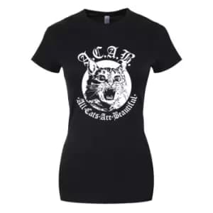 Grindstore Womens/Ladies All Cats Are Beautiful T-Shirt (L) (Black)