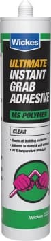 Wickes Ultimate Instant Grab Adhesive Clear - 290ml