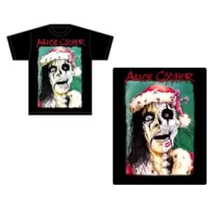 Alice Cooper - Xmas Card Unisex X-Large T-Shirt - Black