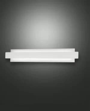 Regolo Integrated LED Wall Light White Glass