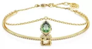 Swarovski 5662924 Stilla Bangle Gold-Tone Plated Green and Jewellery