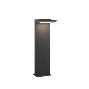 Soleil Outdoor Dark Grey Bollard Solar Panel Light IP54