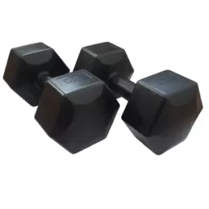 HXGN 2 x 8kg Hex Dumbbells