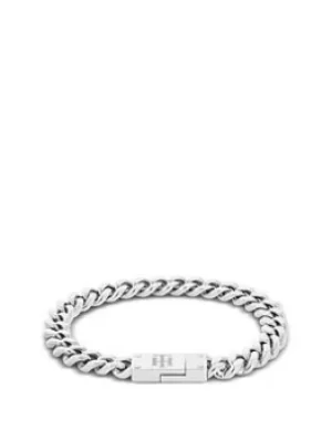 Tommy Hilfiger Bold Ladies Curb Bracelet, Silver, Women