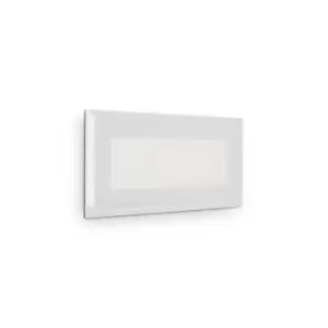 Indio LED Outdoor Recessed Wall Light White IP65, 3000K