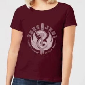 Star Wars The Rise Of Skywalker True Jedi Womens T-Shirt - Burgundy - XL