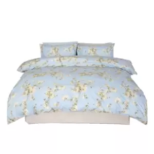 Belledorm Orchard Duvet Cover Set (King) (Duck Egg Blue)