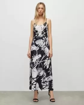 AllSaints Bryony Jackie Floral Midi Slip Dress