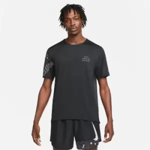 Nike Dri-FIT Run Division Rise 365 Mens Flash Short-Sleeve Running Top - Black