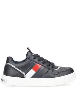 Tommy Hilfiger Boys Low Cut Lace Up Trainer - Blue Size 3.5 Older