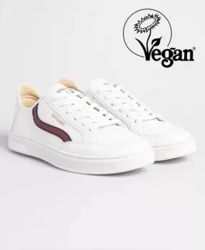 Superdry Mens Vegan Basket Lux Low Trainers White / Optic/Oxblood - Size: 7